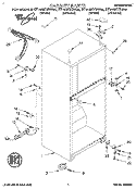 CABINET Diagram and Parts List for ET14GKXBW00  Whirlpool Refrigerator
