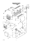 ICEMAKER Diagram and Parts List for 3XARG484WP03  Whirlpool Refrigerator