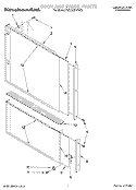 DOOR AND PANEL Diagram and Parts List for KUDJ23HYWH2  KitchenAid Dishwasher