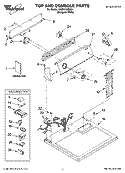 TOP AND CONSOLE PARTS Diagram and Parts List for WGD5100SQ0  Whirlpool Dryer