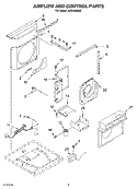 AIRFLOW AND CONTROL PARTS Diagram and Parts List for ACQ189XM0  Whirlpool Air Conditioner