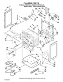 CHASSIS PARTS Diagram and Parts List for WFE381LVQ1  Whirlpool Range