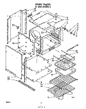 OVEN, LIT/OPTIONAL Diagram and Parts List for RB160PXL0  Whirlpool Wall Oven
