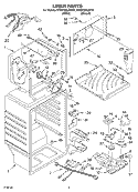 LINER Diagram and Parts List for KTRP19KLWH01  KitchenAid Refrigerator