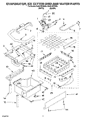 EVAPORATOR ICE CUTTER GRID AND WATER PARTS Diagram and Parts List for KUIS15PRHB5  KitchenAid Ice Maker