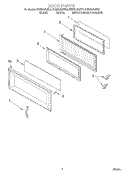 DOOR Diagram and Parts List for KHMS145JBS0  KitchenAid Microwave