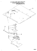 LATCH AND VENT Diagram and Parts List for RB160PXBQ1  Whirlpool Wall Oven