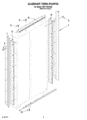 CABINET TRIM Diagram and Parts List for KSSP42QKS00  KitchenAid Refrigerator