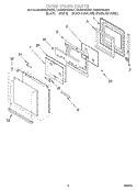OVEN DOOR Diagram and Parts List for KEBS278DBS7  KitchenAid Wall Oven