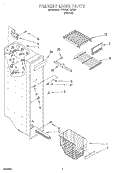 FREEZER LINER Diagram and Parts List for 4YED25PQFN01  Whirlpool Refrigerator
