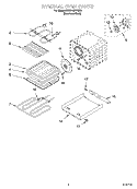 INTERNAL OVEN Diagram and Parts List for KDRP407HSS3  KitchenAid Range