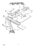 LATCH AND VENT Diagram and Parts List for KEBS177YWH1  KitchenAid Wall Oven