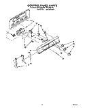 CONTROL PANEL Diagram and Parts List for RF316PXYN1  Whirlpool Range