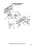 CONTROL PANEL Diagram and Parts List for RF316PXXN0  Whirlpool Range