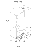 CABINET Diagram and Parts List for EV190FXSW01  Whirlpool Freezer