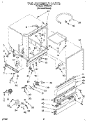 TUB ASSEMBLY Diagram and Parts List for DU8700XY4  Whirlpool Dishwasher