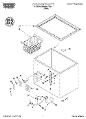 SECTION Diagram and Parts List for RH0588REW01  Roper Freezer