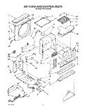 AIR FLOW AND CONTROL Diagram and Parts List for BPAC2400AS0  KitchenAid Air Conditioner