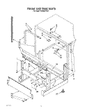 FRAME AND TANK Diagram and Parts List for KUDA220TWH1  KitchenAid Dishwasher