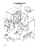 TUB ASSEMBLY, LIT/OPTIONAL Diagram and Parts List for TUD3000W2  Whirlpool Dishwasher