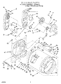 BULKHEAD Diagram and Parts List for LGQ8858HQ1  Whirlpool Dryer