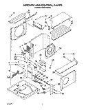 AIRFLOW AND CONTROL Diagram and Parts List for BHAC1400BS0  Whirlpool Air Conditioner
