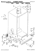 CABINET PARTS Diagram and Parts List for KSRG22FKWH19  KitchenAid Refrigerator