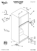CABINET PARTS Diagram and Parts List for ET8WWKXKQ01  Whirlpool Refrigerator