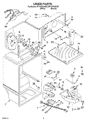 LINER Diagram and Parts List for ET1WTKXKT07  Whirlpool Refrigerator