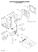 AIR FLOW AND CONTROL PARTS Diagram and Parts List for ACE184PT0  Whirlpool Air Conditioner