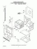UPPER OVEN PARTS Diagram and Parts List for GBD279PVB02  Whirlpool Wall Oven