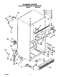 CABINET Diagram and Parts List for RT20AKXAW00  Roper Refrigerator