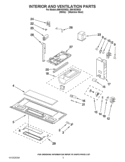 INTERIOR AND VENTILATION PARTS Diagram and Parts List for IMH16XWS3  Whirlpool Microwave