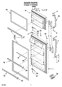 DOOR PARTS Diagram and Parts List for RT14DKXSQ00  Roper Refrigerator