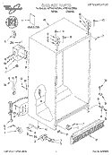 CABINET, LITERATURE Diagram and Parts List for 4YED25DQFW01  Whirlpool Refrigerator