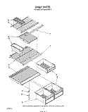 SHELF Diagram and Parts List for ET16XK1MWR4  Whirlpool Refrigerator