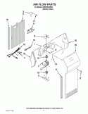 AIR FLOW PARTS Diagram and Parts List for ED5PVEXWS00  Whirlpool Refrigerator