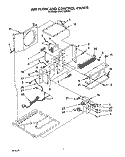 AIRFLOW AND CONTROL Diagram and Parts List for BHAC1000XS1  Whirlpool Air Conditioner