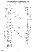 MOTOR AND ICE CONTAINER PARTS Diagram and Parts List for KSRN25FRWH01  KitchenAid Refrigerator