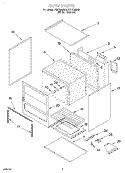 OVEN, LITERATURE Diagram and Parts List for FGP305EW0  Roper Range