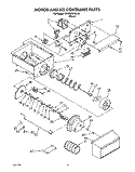 MOTOR AND ICE CONTAINER Diagram and Parts List for KSRB22QABL00  KitchenAid Refrigerator
