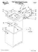 TOP AND CABINET PARTS Diagram and Parts List for 6ALBR6245JQ2  Whirlpool Washer