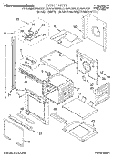 OVEN Diagram and Parts List for KEBS277DBS7  KitchenAid Wall Oven