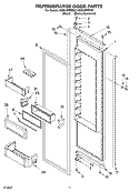 REFRIGERATOR DOOR PARTS Diagram and Parts List for KSSS48FMX00  KitchenAid Refrigerator