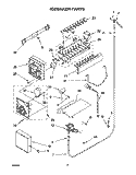 ICE MAKER Diagram and Parts List for 3XART732GW00  Whirlpool Refrigerator