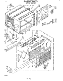 CABINET Diagram and Parts List for CAW25C2A1  Whirlpool Air Conditioner