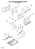 AIR FLOW AND CONTROL PARTS Diagram and Parts List for ACM052PS3  Whirlpool Air Conditioner