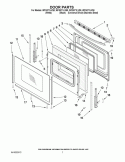 DOOR PARTS Diagram and Parts List for WFG371LVQ0  Whirlpool Range