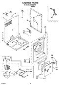 CABINET PARTS Diagram and Parts List for CEDC392PQ0  Crosley Dryer