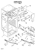LINER PARTS Diagram and Parts List for 5VET6WPKLQ04  Whirlpool Refrigerator